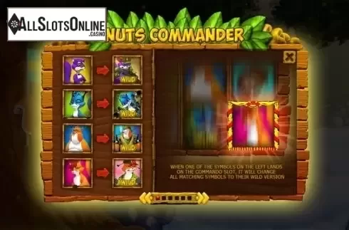 Paytable 1. Nuts Commander from Spinomenal