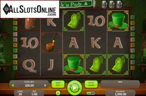 Game Workflow screen. Patrick's Pub from Booongo