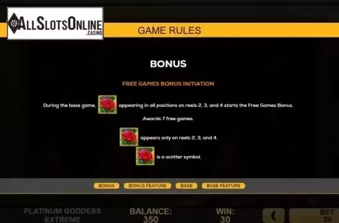 Features. Platinum Goddess Extreme from High 5 Games