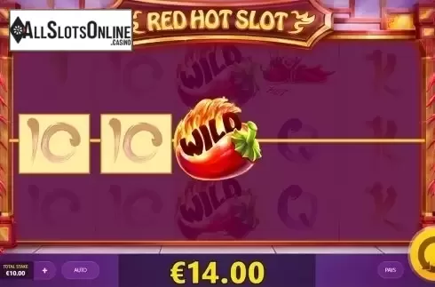 Wild win screen. Red Hot Slot from Red Tiger