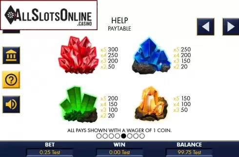 Paytable 3. Riches in the rough from Genesis