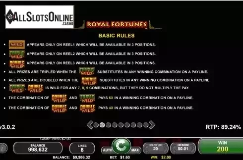 Basic Rules screen 2