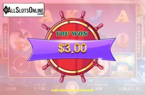 Win Free Spins screen