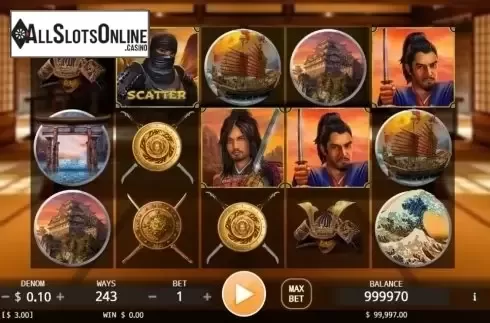 Reel screen. Samurai Way from KA Gaming