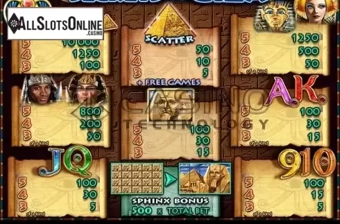 Screen5. Secrets Of Giza from Casino Technology