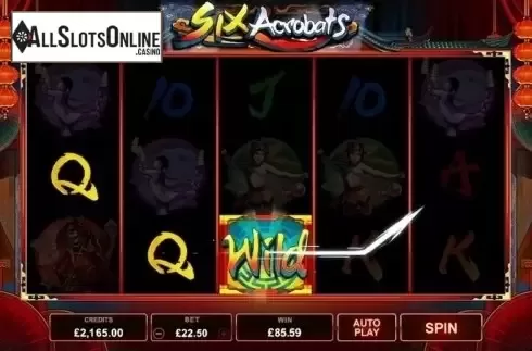Screen 2. Six Acrobats from Microgaming