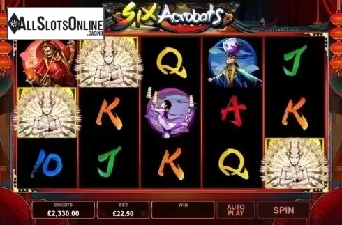 Screen 3. Six Acrobats from Microgaming
