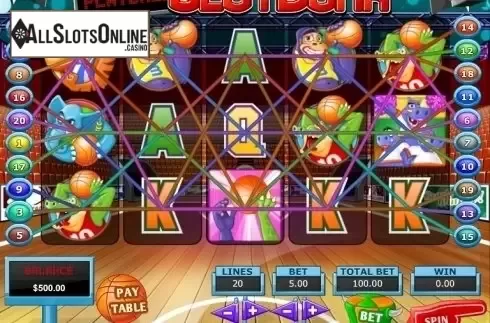 Game Workflow screen. Slot Dunk from Pragmatic Play