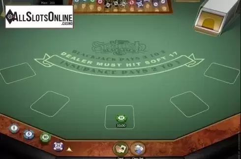 Game Screen. Spanish 21 Blackjack Gold from Microgaming