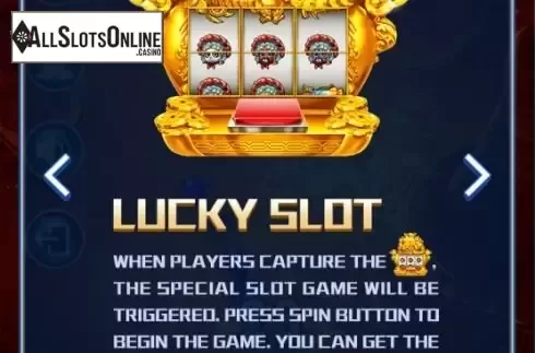 Lucky slot feature screen