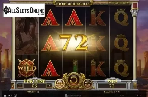 Win Screen 2. Story of Hercules from Spinomenal