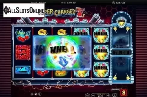 Bonus Wheel Triggered. Super Charged 7s from Ainsworth