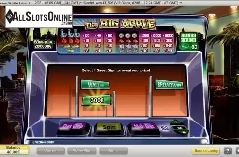 Screen 4. The Big Apple from NeoGames