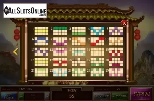 Paylines. The God of Wealth (Aiwin Games) from Aiwin Games