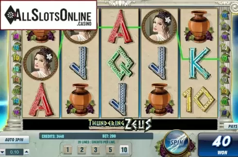 Win screen. Thundering Zeus from Amaya