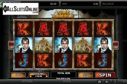 Game Workflow screen. Time Gamble from GECO Gaming