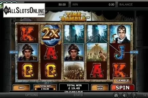 Wild Win screen. Time Gamble from GECO Gaming