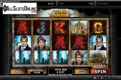 Win screen. Time Gamble from GECO Gaming