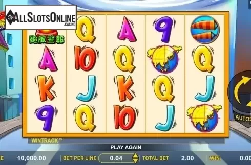 Reels screen. Typhoon Cash from Aspect Gaming