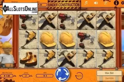 Reels screen. Under Construction (Booming) from Booming Games