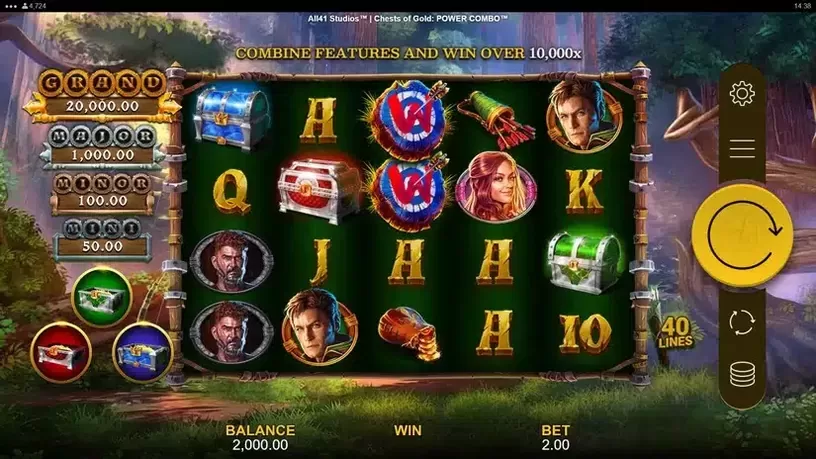 Chests of Gold Power Combo slot screenshot