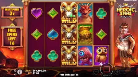 Heroic Spins slot screenshot 5