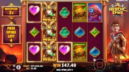 Heroic Spins slot screenshot 6