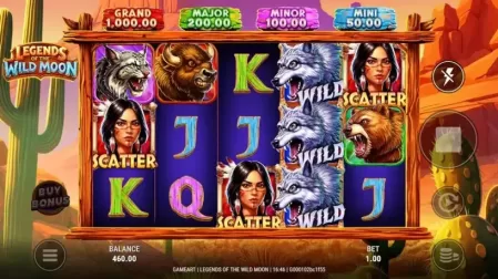 Legends of the Wild Moon slot screenshot 2