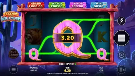 Legends of the Wild Moon slot screenshot 4