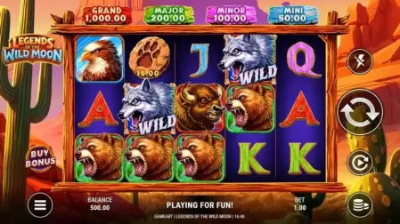Legends of the Wild Moon slot screenshot 1