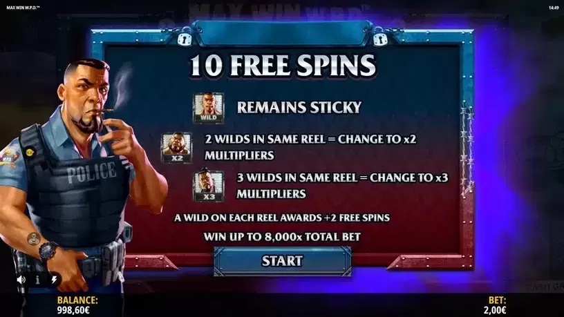 Max Win W.P.D slot screenshot 4
