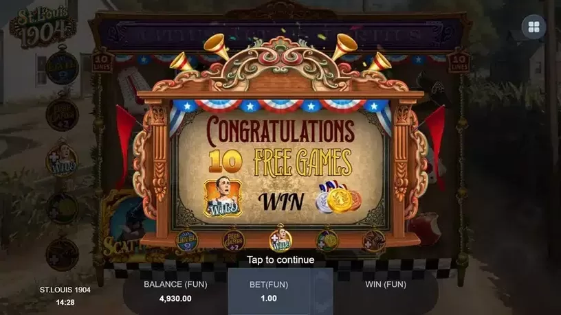 St. Louis 1904 slot screenshot 3