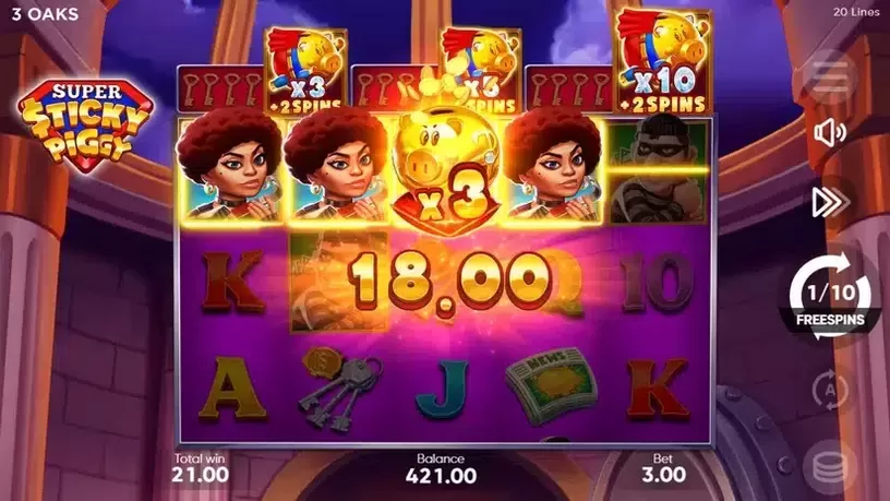 Super Sticky Piggy slot screenshot 4