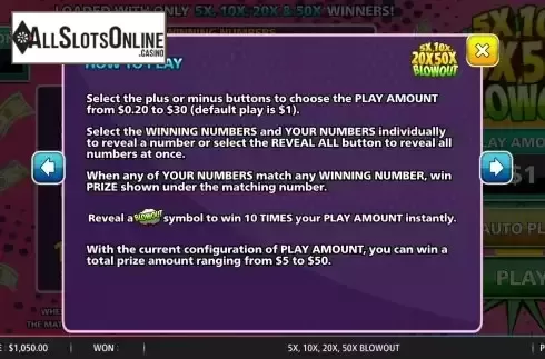 Features and rules screen