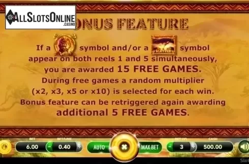 Features. African Safari (SlotVision) from SlotVision