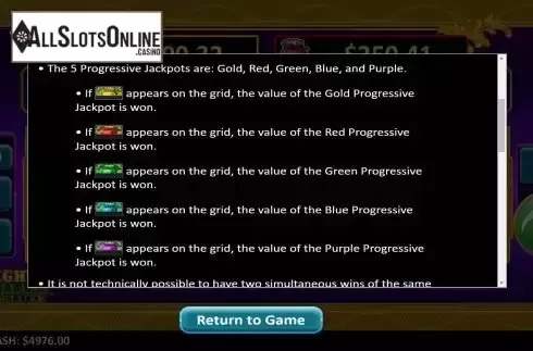 Jackpot Screen