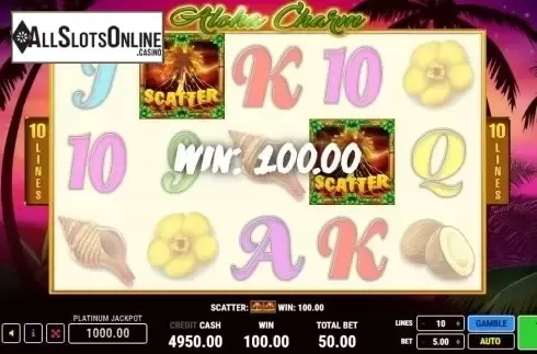 Win Screen. Aloha Charm from Fazi