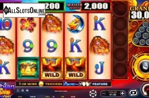 Reel Screen. Arabian Fire from Ainsworth