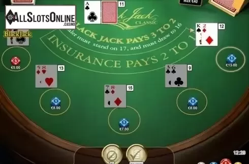 Game Screen. Blackjack Classic (NetEnt) from NetEnt