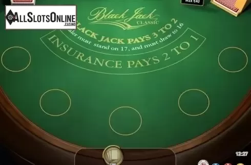 Game Screen. Blackjack Classic (NetEnt) from NetEnt