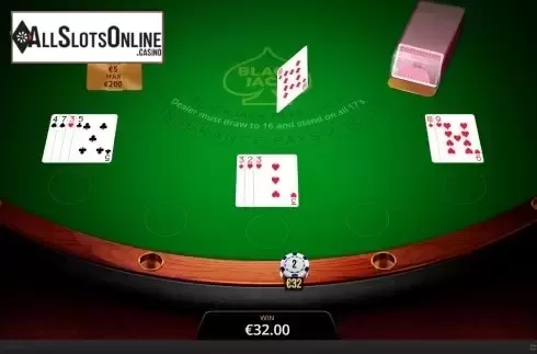 Win Screen . Blackjack (Skywind Group) from Skywind Group