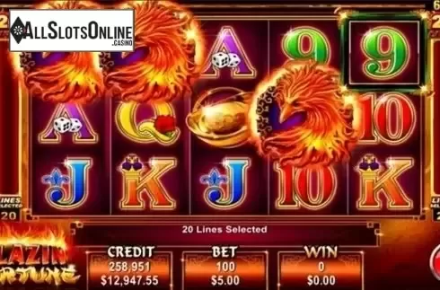 Reel Screen. Blazin Fortune from Ainsworth