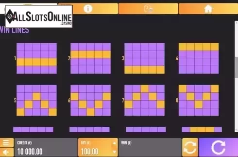 Pay Lines screen