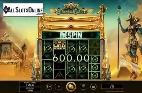 Respin Screen. Book of Gates (BF games) from BF games