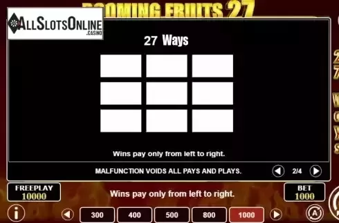 Pay Lines screen
