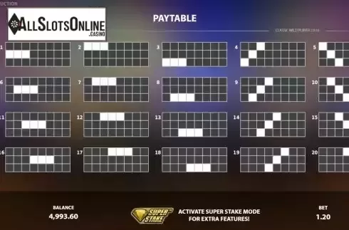PayLines screen