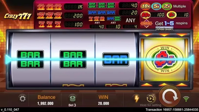 Crazy 777 slot screenshot 3