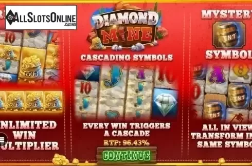 Start Screen. Diamond Mine (Blueprint) from Blueprint