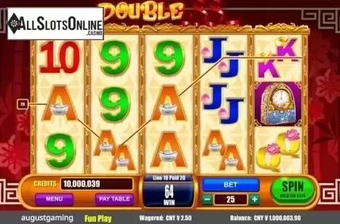 Win. Double 88 from August Gaming