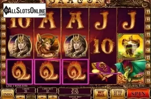 Win screen. Dragon Kingdom (Playtech) from Playtech